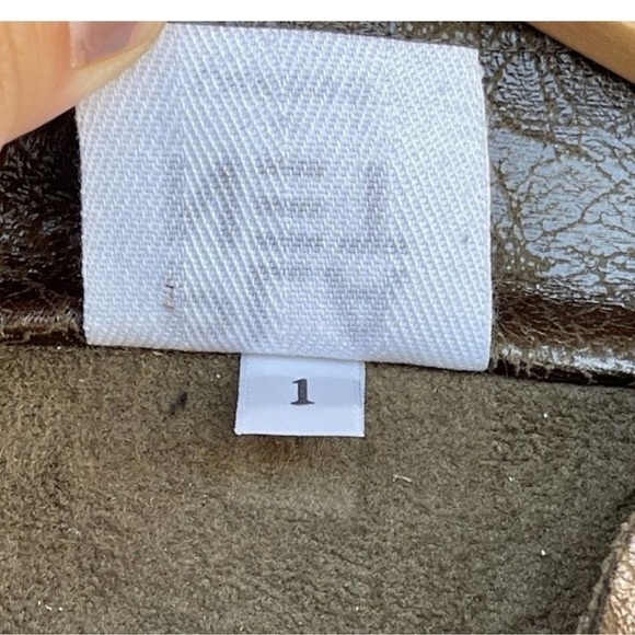 PLANET By LAUREN G VEGAN LEATHER CUT OUT METALLIC JACKET LARGE /1 - Picture 14 of 15